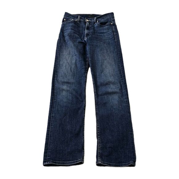 Mother Jeans 27 Blue High Waisted Rider Ankle Straight This Thing Between Us - Picture 1 of 11